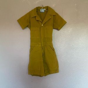 Big Bud Press jumpsuit coveralls shorts shorteralls OLIVE green rare XS